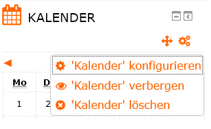 Kalender konfigurieren